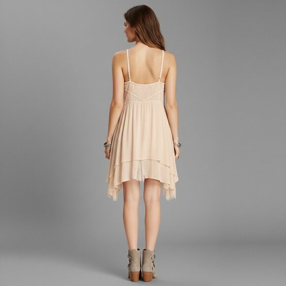 RARE Free People Pieced Together Mini Slip Dress| Boho Indie Sleaze Fairy Grunge - Picture 7 of 16